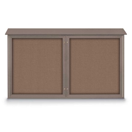 United Visual Products Open Faced Traditional Rounded Corkboard UV646ARC-BLACK-DBURGU
